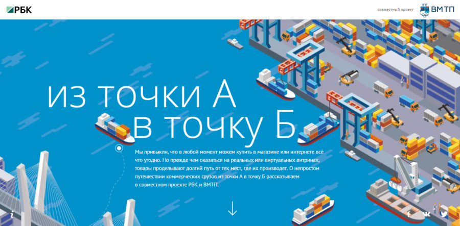 Владивостокский морской торговый порт. Из точки А в точку Б.