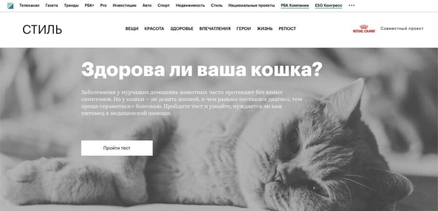 Royal Canin. Здорова ли ваша кошка?