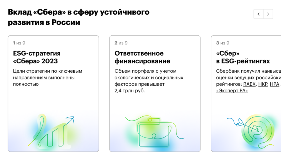 Вклад «Сбера» в сферу устойчивого развития в России